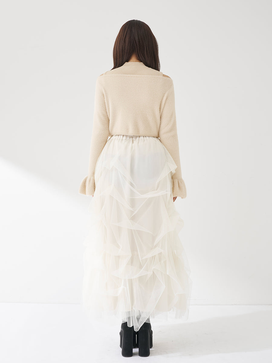 モデル：158cm（着用サイズ：FREE　着用カラー：IVO）