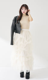 モデル：158cm（着用サイズ：FREE　着用カラー：IVO）