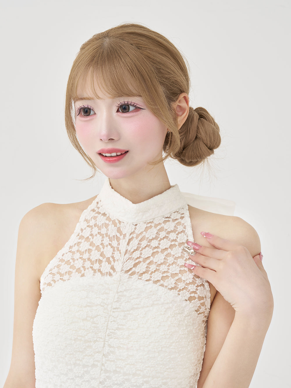 バックリボンフラワーレースティアードロングドレス – Darich