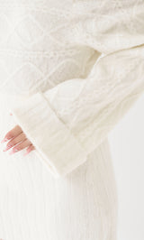 モデル：158cm（着用サイズ：FREE　着用カラー：WHT）