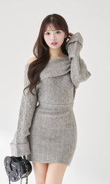 モデル：158cm（着用サイズ：FREE　着用カラー：GRY）