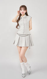 モデル：157cm（着用サイズ：FREE　着用カラー：WHT）
