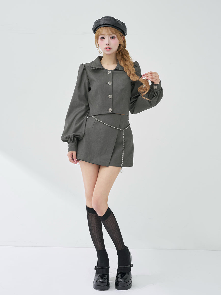 モデル：158cm（着用サイズ：S　着用カラー：GRY）