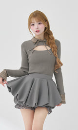 モデル：158cm（着用サイズ：FREE　着用カラー：GRY）