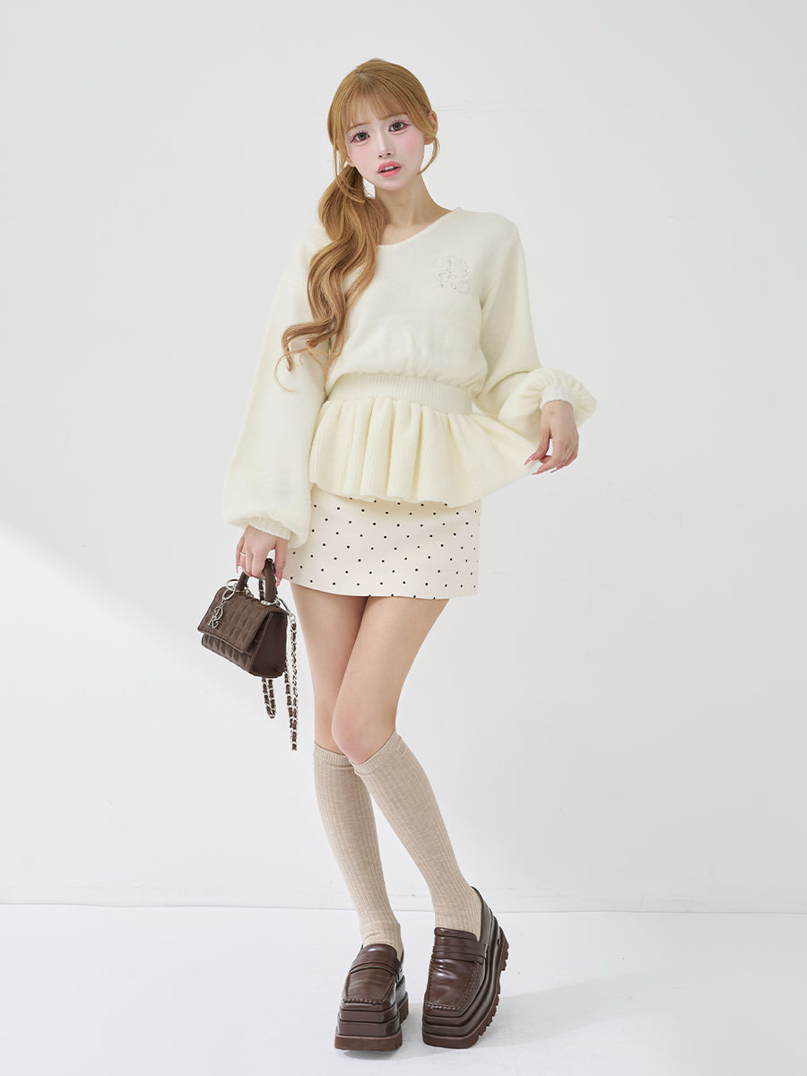 モデル：158cm（着用サイズ：FREE　着用カラー：WHT）