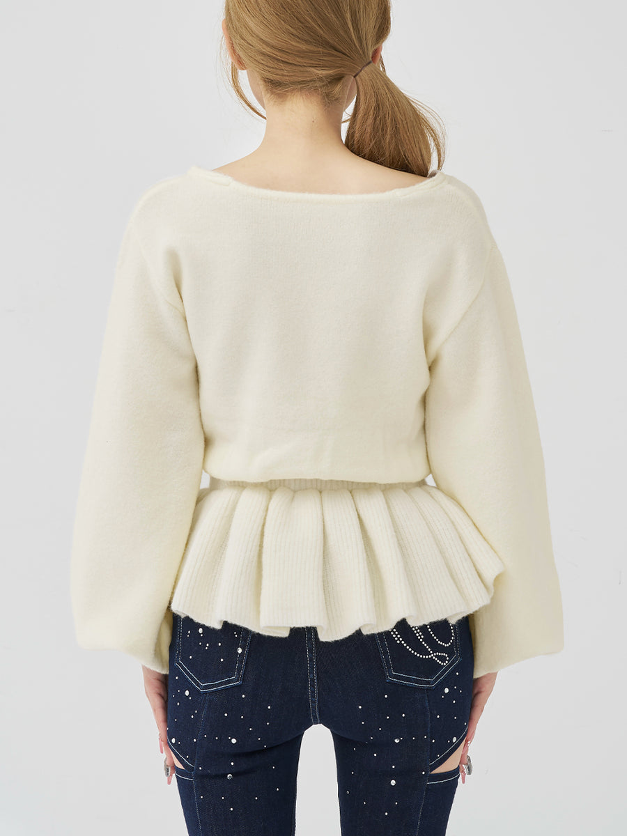 モデル：158cm（着用サイズ：FREE　着用カラー：WHT）