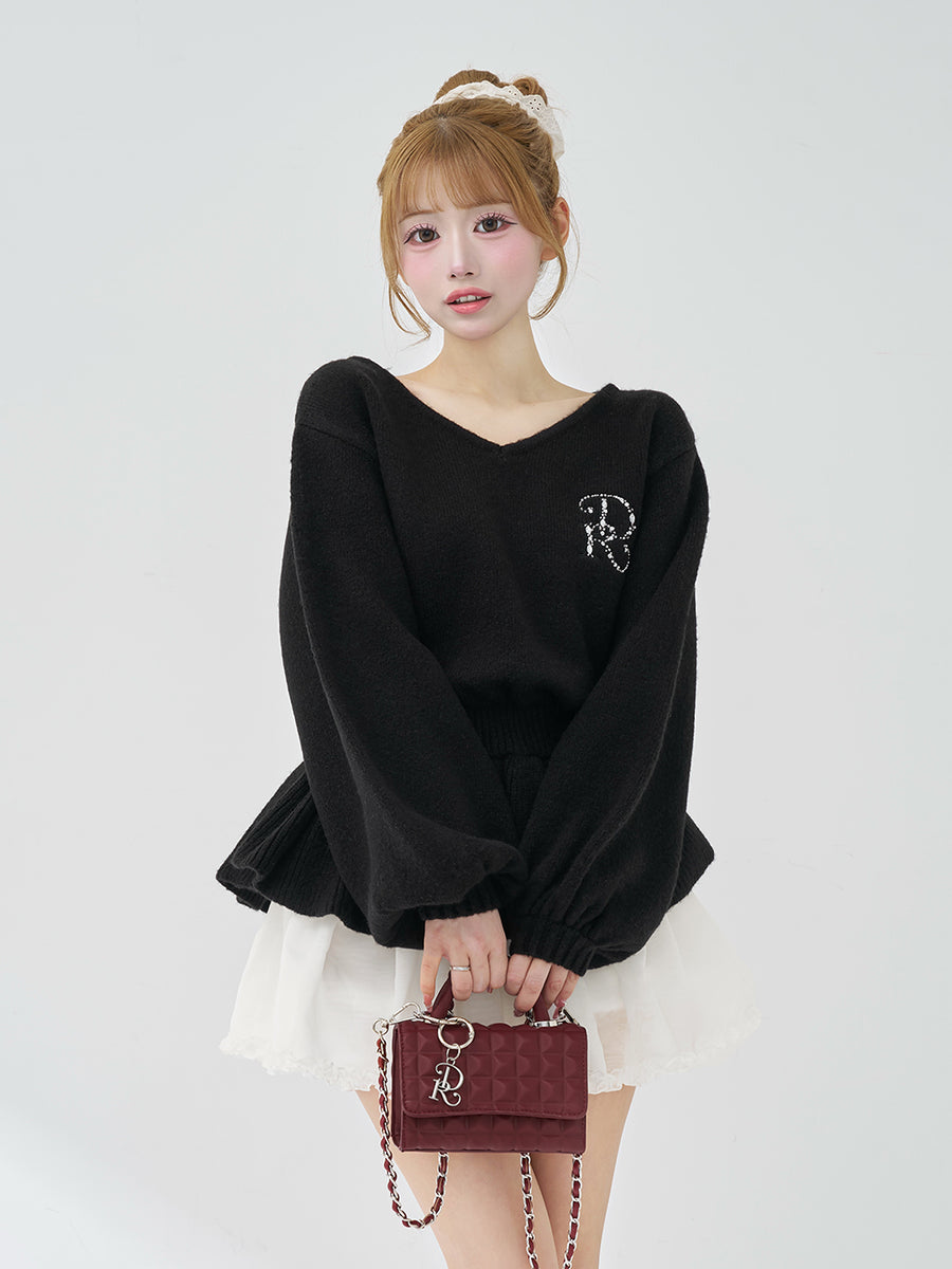 モデル：158cm（着用サイズ：FREE　着用カラー：BLK）