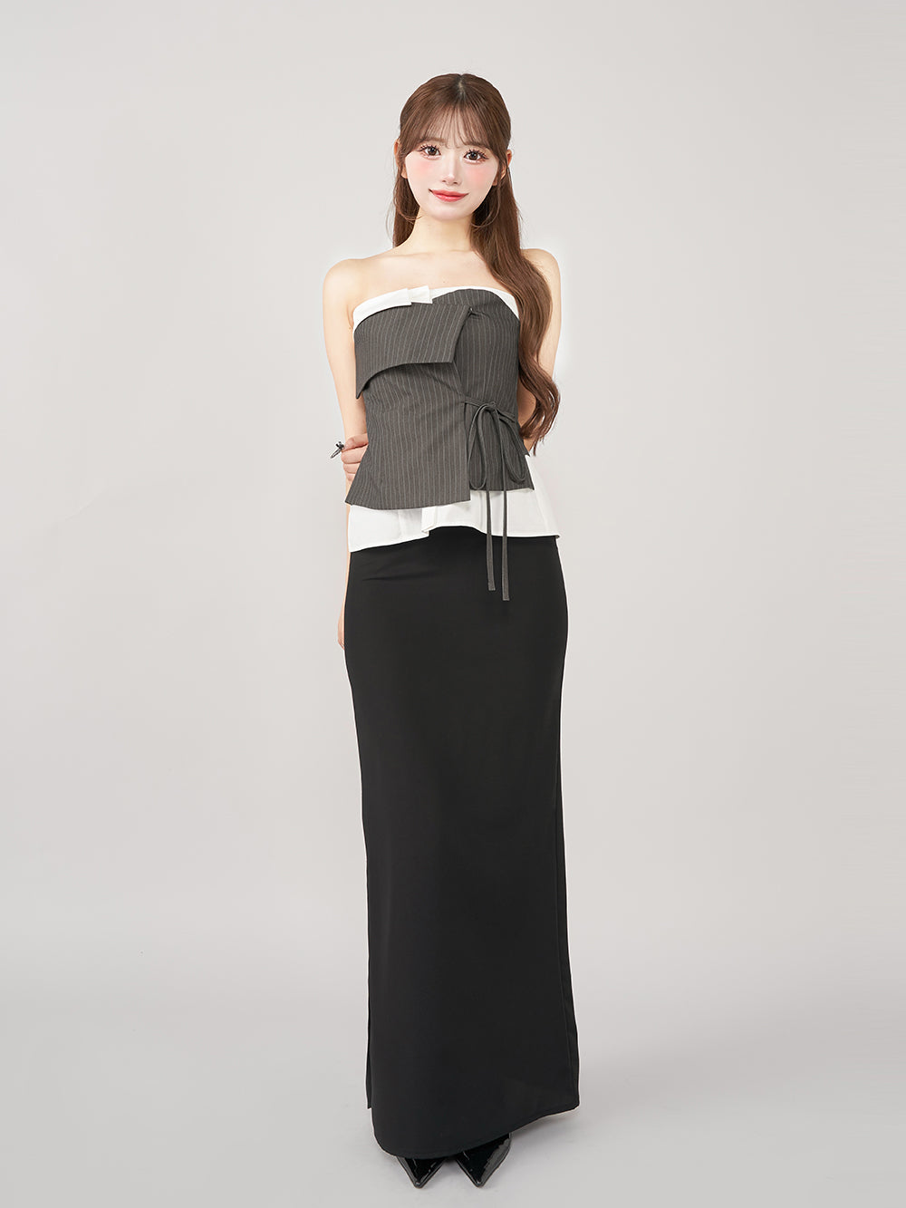 モデル：158cm（着用サイズ：FREE　着用カラー：GRY）