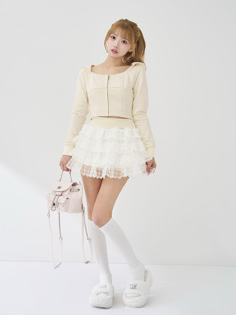 モデル：158cm（着用サイズ：FREE　着用カラー：IVO）