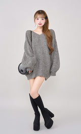 モデル：158cm（着用サイズ：FREE　着用カラー：GRY）