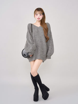 モデル：158cm（着用サイズ：FREE　着用カラー：GRY）
