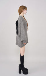 モデル：158cm（着用サイズ：FREE　着用カラー：GRY）