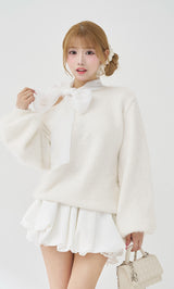 モデル：158cm（着用サイズ：FREE　着用カラー：WHT）