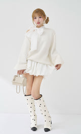 モデル：158cm（着用サイズ：FREE　着用カラー：WHT）