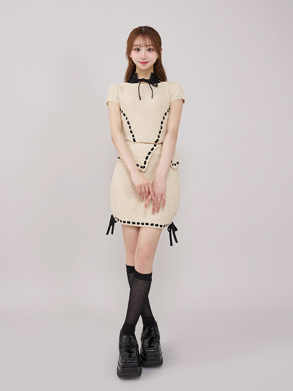 モデル：157cm（着用サイズ：FREE　着用カラー：IVO）