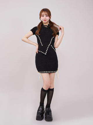 モデル：157cm（着用サイズ：FREE　着用カラー：BLK）