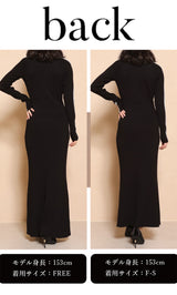 モデル：153cm（着用サイズ：F-S/FREE　着用カラー：BLK）