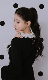 モデル：164cm（着用サイズ：FREE　着用カラー：BLK）
