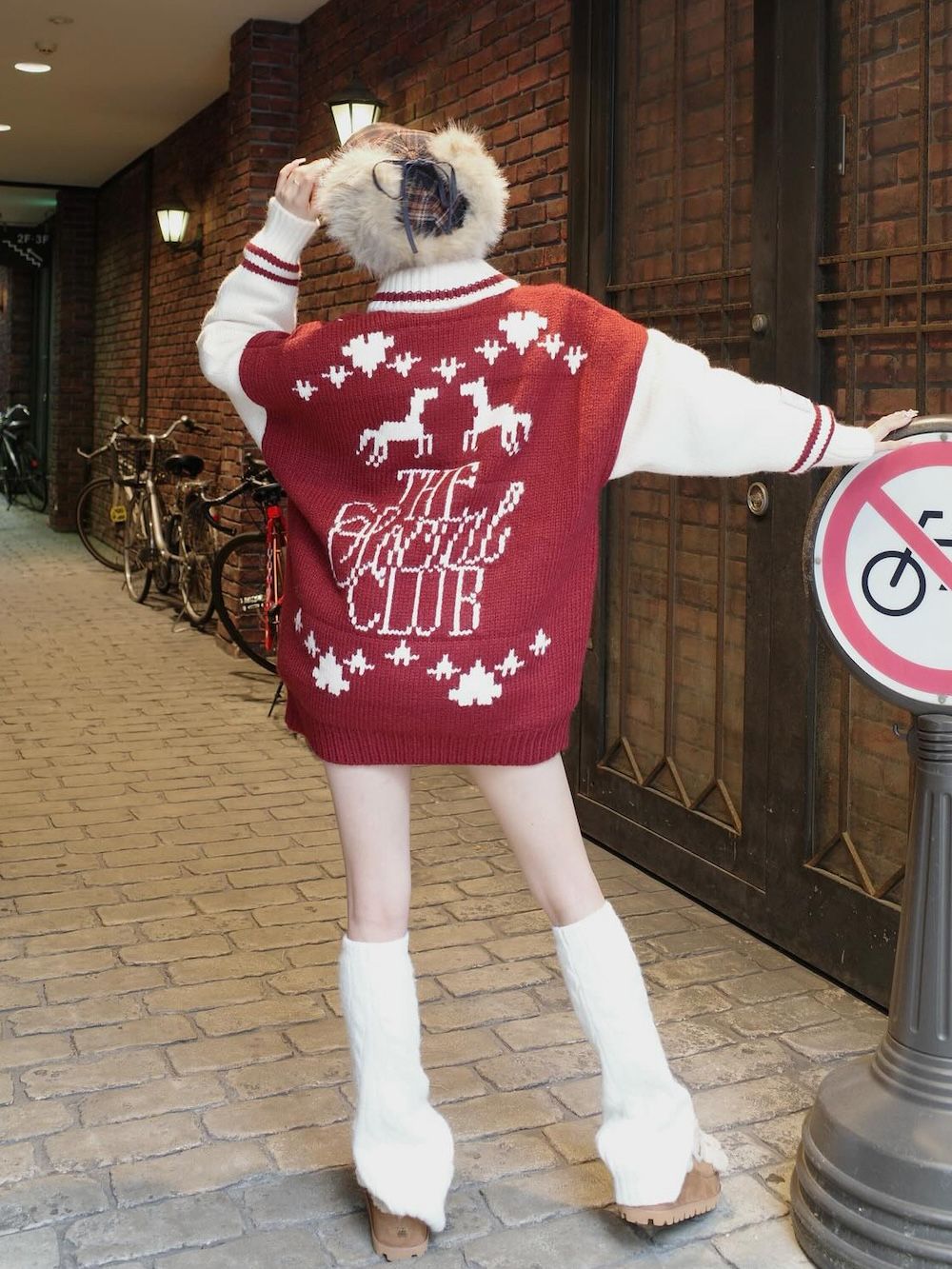 THE Social CLUBニットブルゾン