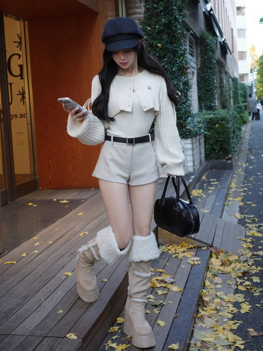 モデル：158cm（着用サイズ：FREE　着用カラー：IVO）