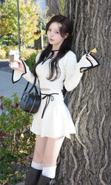 モデル：158cm（着用サイズ：FREE　着用カラー：IVO）