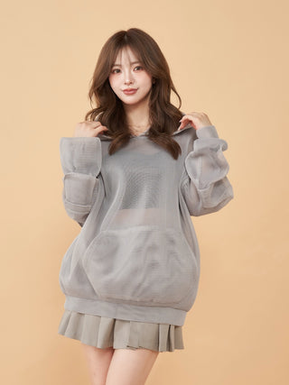 モデル：158cm（着用サイズ：FREE　着用カラー：GRY）