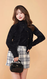 モデル：158cm（着用サイズ：FREE　着用カラー：BLK）
