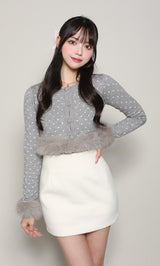 モデル：163cm（着用サイズ：FREE　着用カラー：GRY）