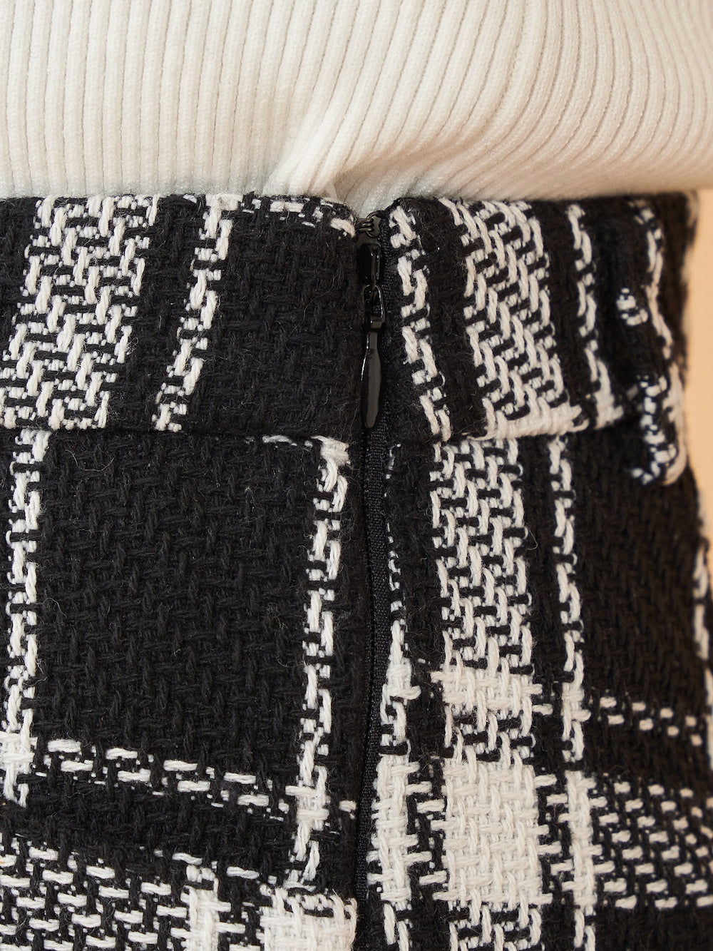 チェックツイードハイウエストショートパンツ