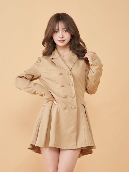 Back-conscious Jacket Mini Dress