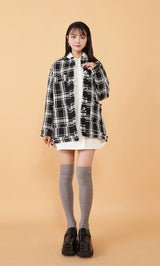 モデル：163cm（着用サイズ：FREE　着用カラー：BLK）