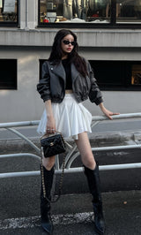 モデル：160cm（着用サイズ：FREE　着用カラー：BLK）