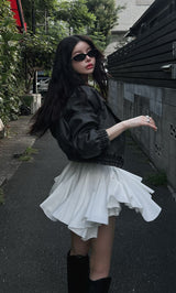モデル：160cm（着用サイズ：FREE　着用カラー：BLK）