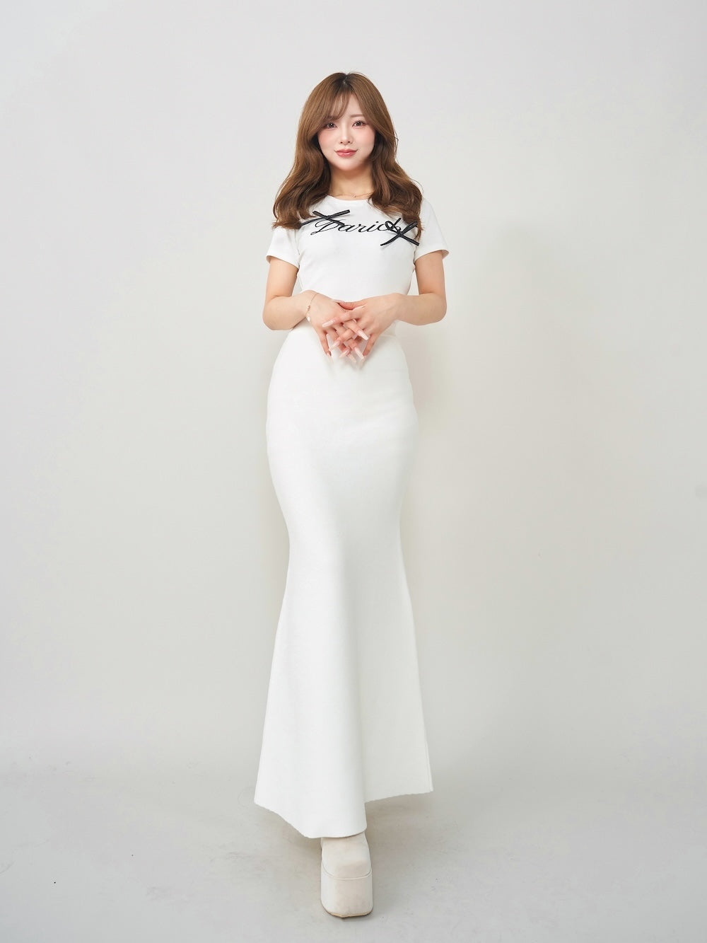 【a✩プロフ必読様】ダーリッチ オープンリボンTシャツ フリーサイズ ホワイト リボンロゴTシャツ – Darich (ダーリッチ)