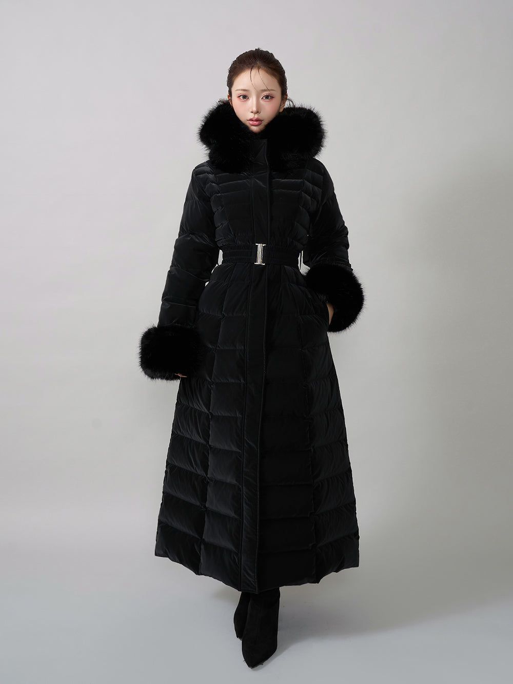 モデル：158cm（着用サイズ：S　着用カラー：BLK）