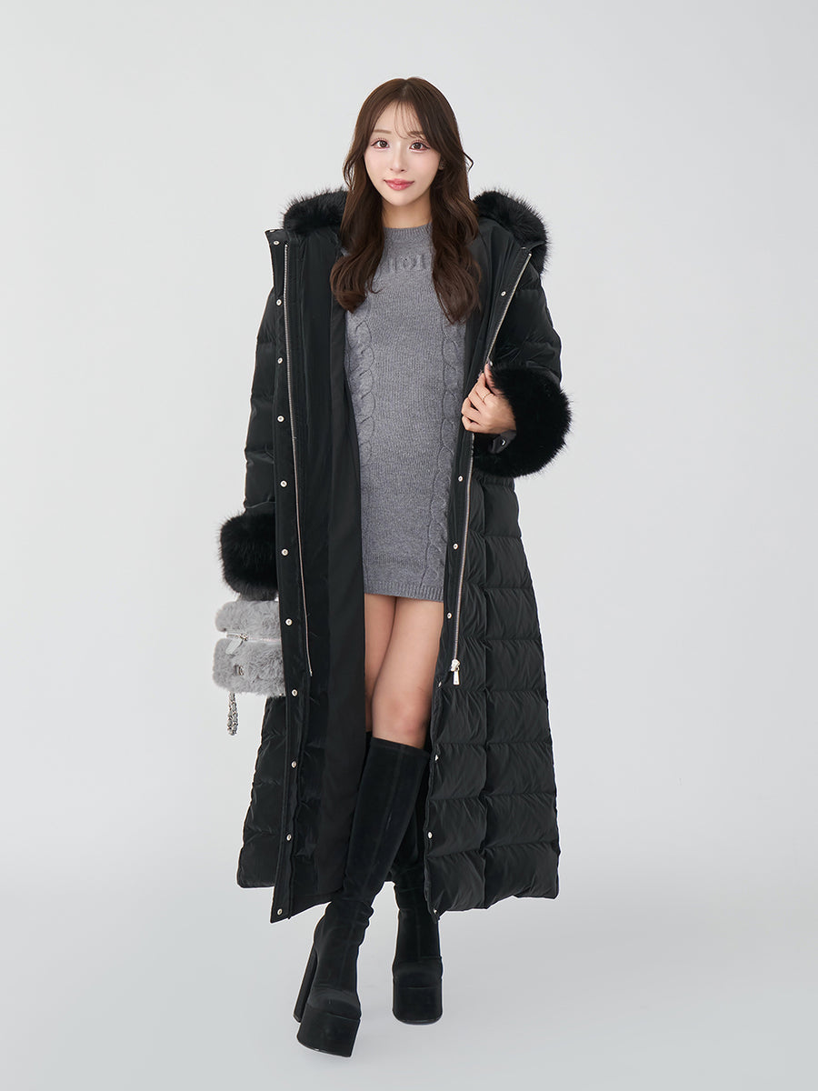 モデル：156cm（着用サイズ：S　着用カラー：BLK）