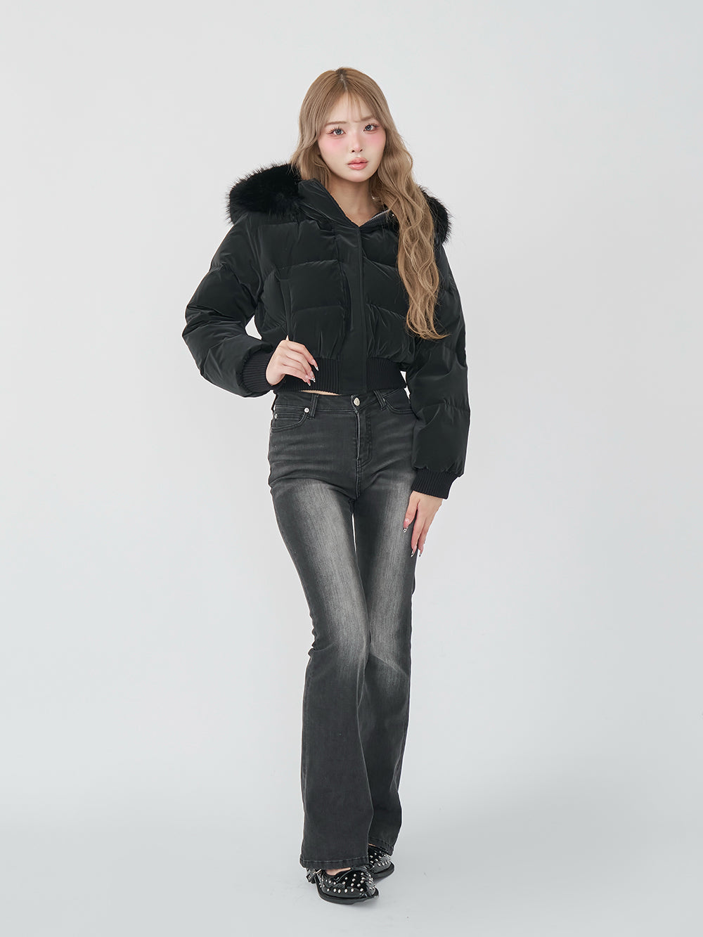 ダーリッチ　ブラック ファー付きショートダウンジャケット 予約商品】レディショートダウンジャケット – Darich (ダーリッチ)