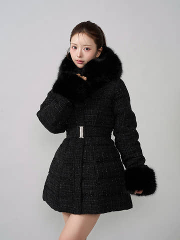 モデル：158cm（着用サイズ：S　着用カラー：BLK）