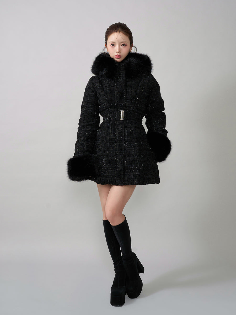 モデル：158cm（着用サイズ：S　着用カラー：BLK）