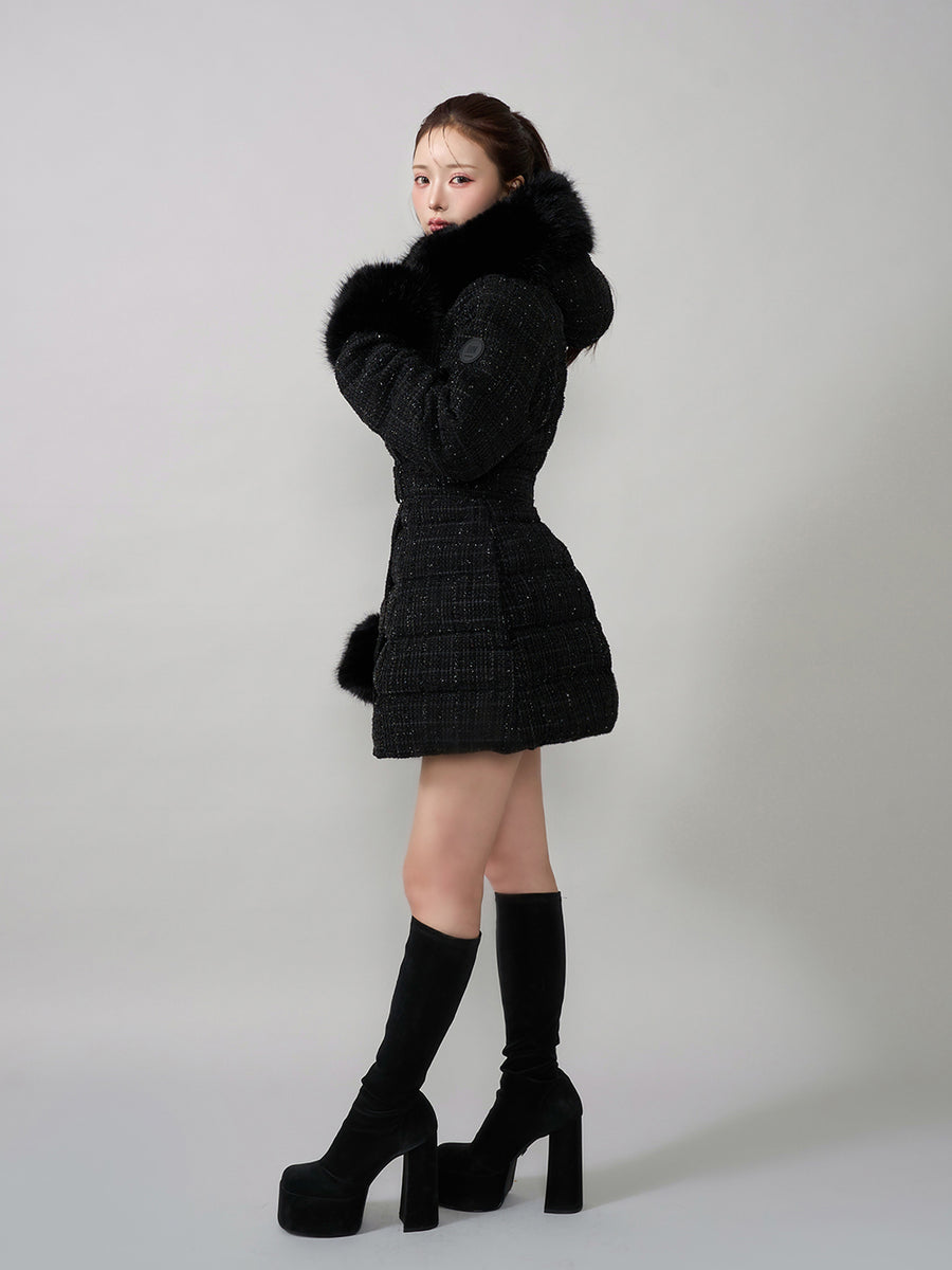 モデル：158cm（着用サイズ：S　着用カラー：BLK）