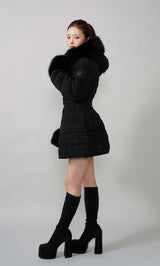 モデル：158cm（着用サイズ：S　着用カラー：BLK）