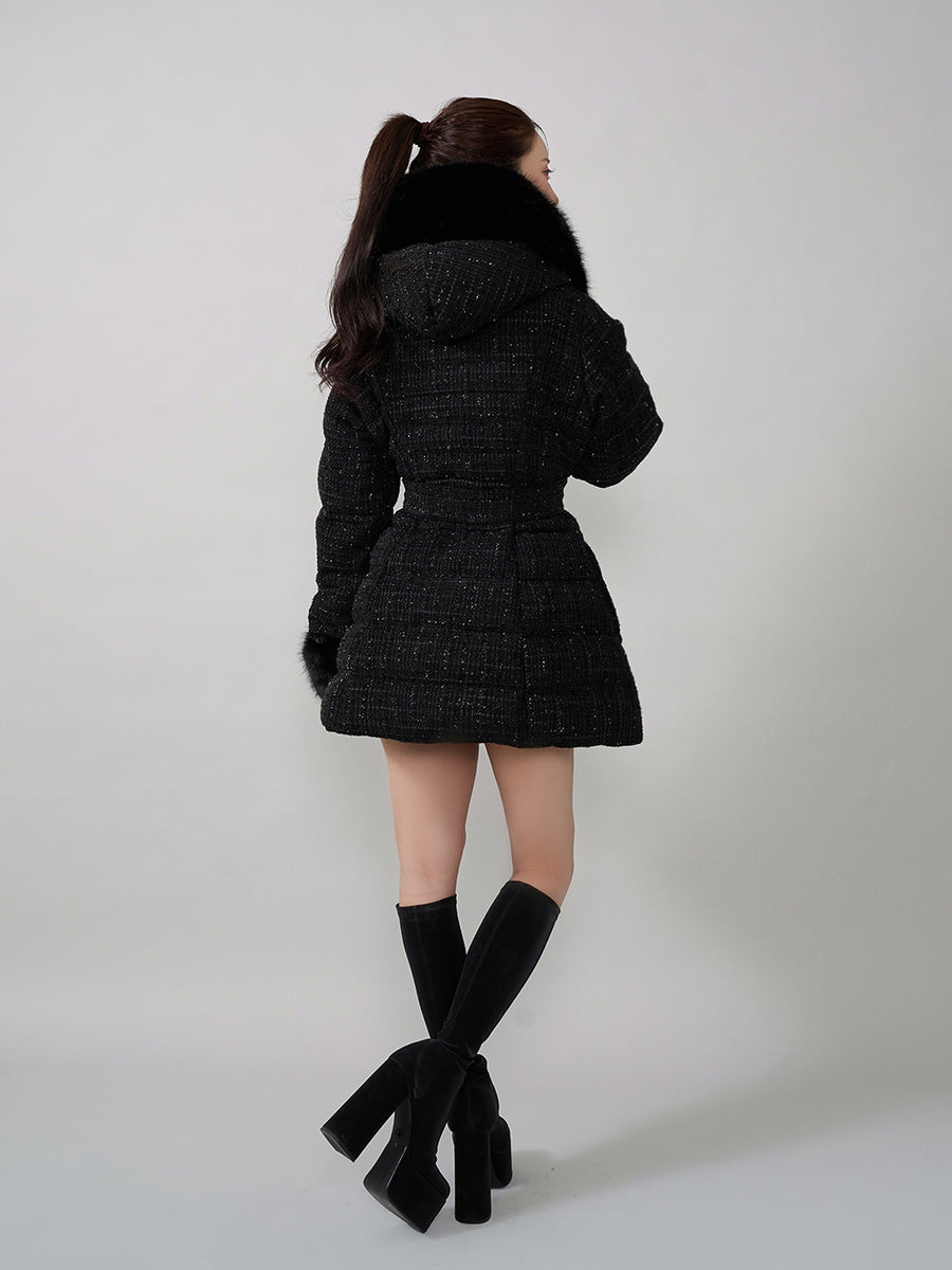 モデル：158cm（着用サイズ：S　着用カラー：BLK）