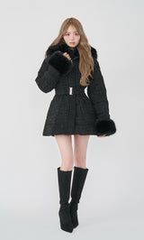 モデル：163cm（着用サイズ：S　着用カラー：BLK）
