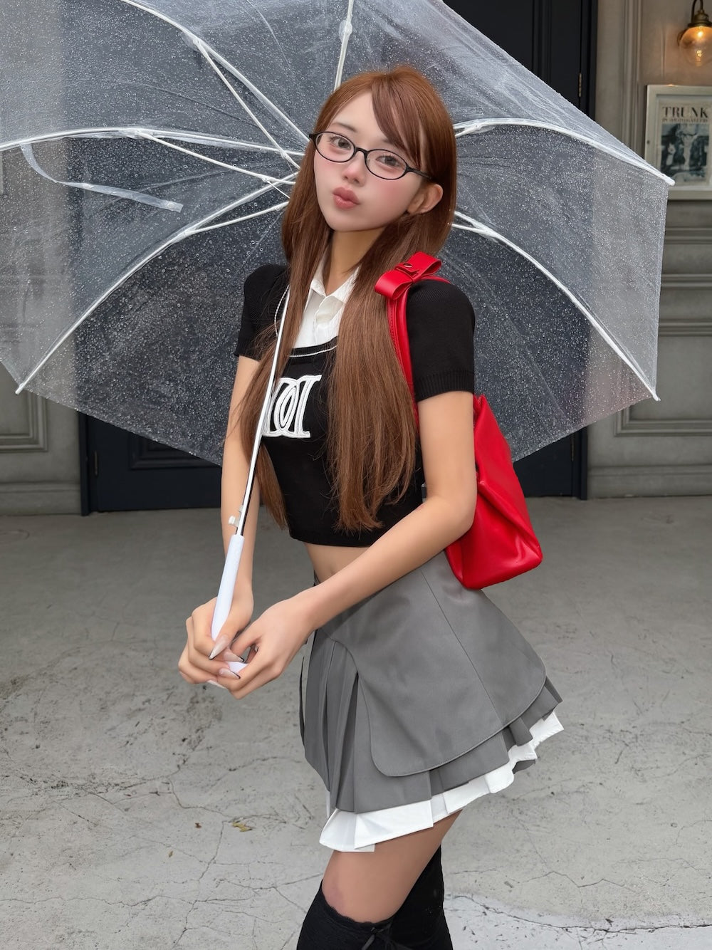 モデル：158cm（着用サイズ：S　着用カラー：GRY）