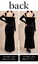 モデル：153cm（着用サイズ：F-S/FREE　着用カラー：BLK）