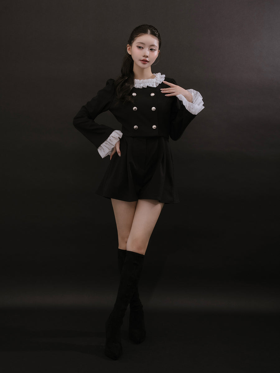 モデル：164cm（着用サイズ：FREE　着用カラー：BLK）