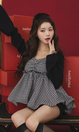 モデル：164cm（着用サイズ：FREE　着用カラー：BLK）