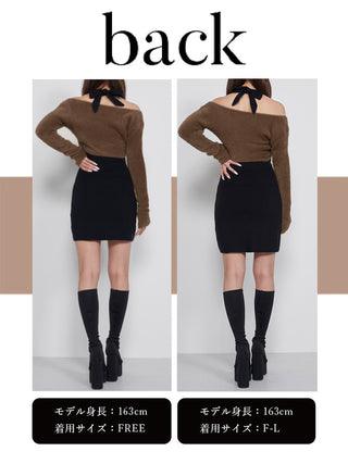 モデル：163cm（着用サイズ：FREE/F-L　着用カラー：BLK）