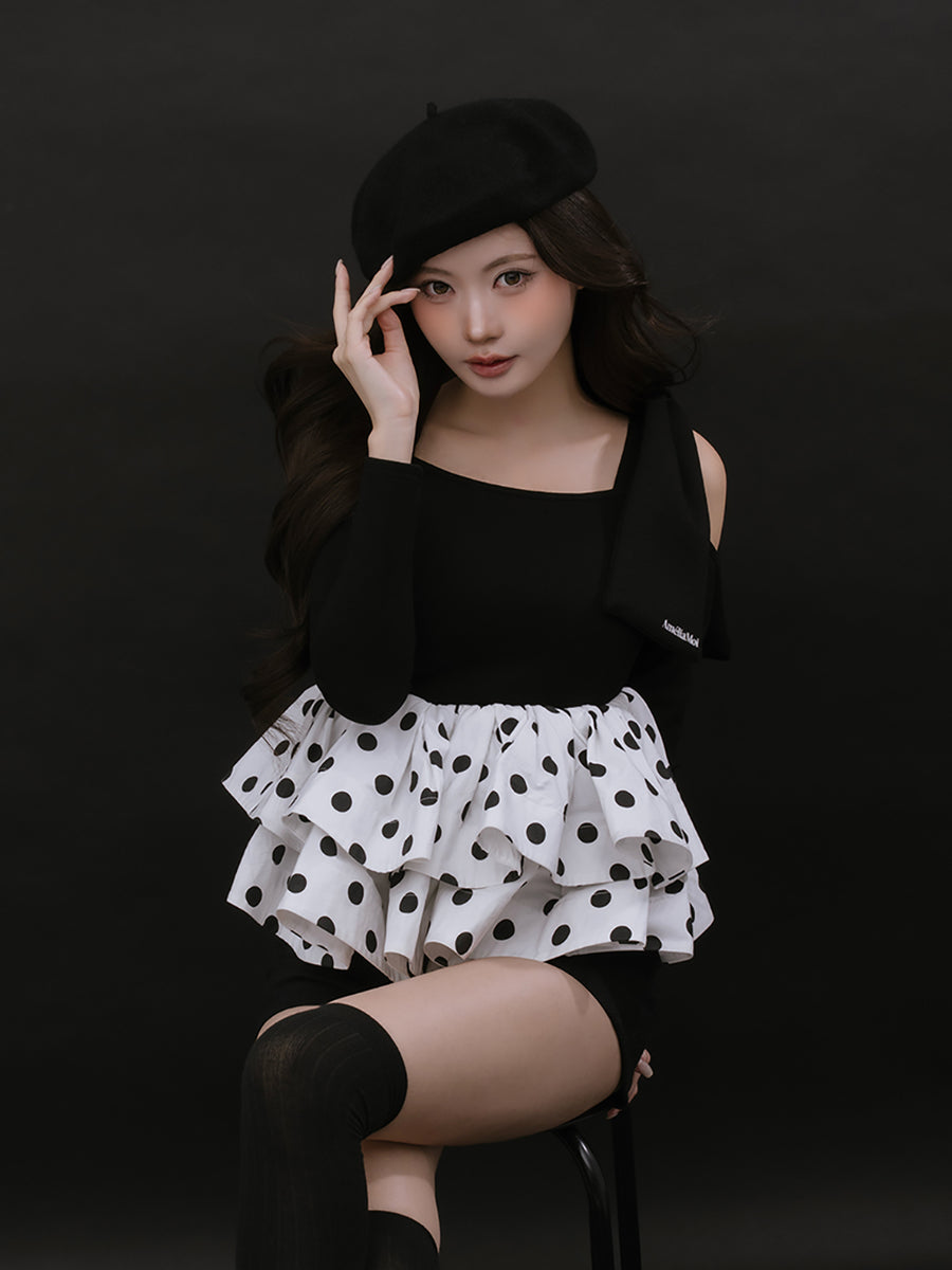 モデル：164cm（着用サイズ：FREE　着用カラー：DOT）