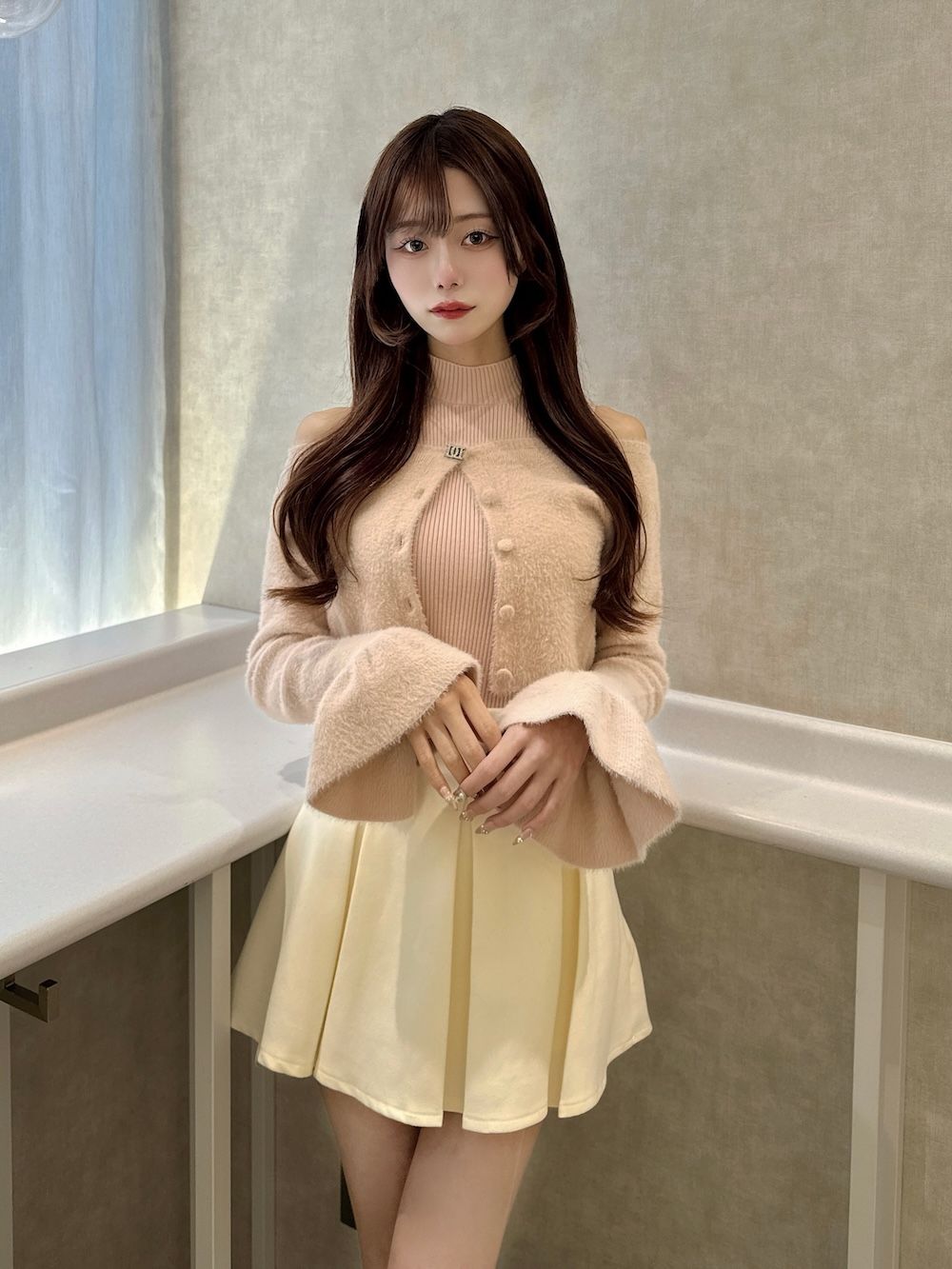 モデル：161cm（着用サイズ：FREE　着用カラー：PNK）